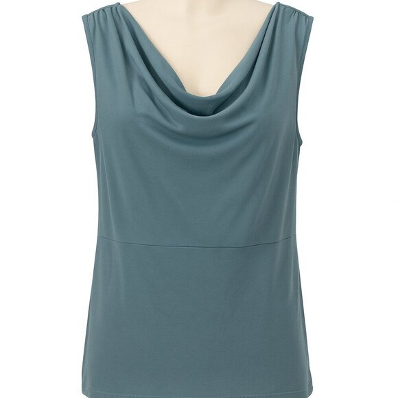 Apt. 9 Tops - Apt 9 Teal Drape Cowl Neck Sleeveless Tank Top Shell Plus Size 2X